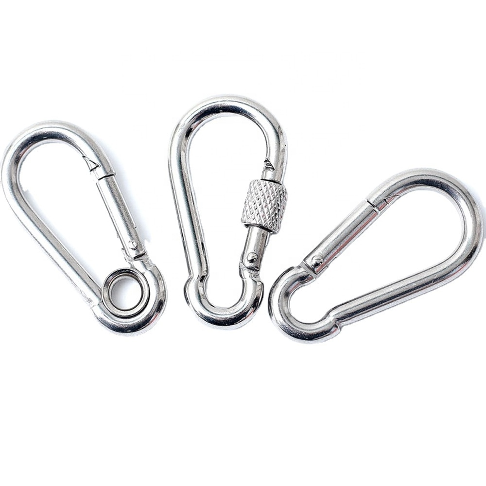 Heavy load metal carabiner hook ,stainless steel material heavy duty snap hook climbing carabiner hooks