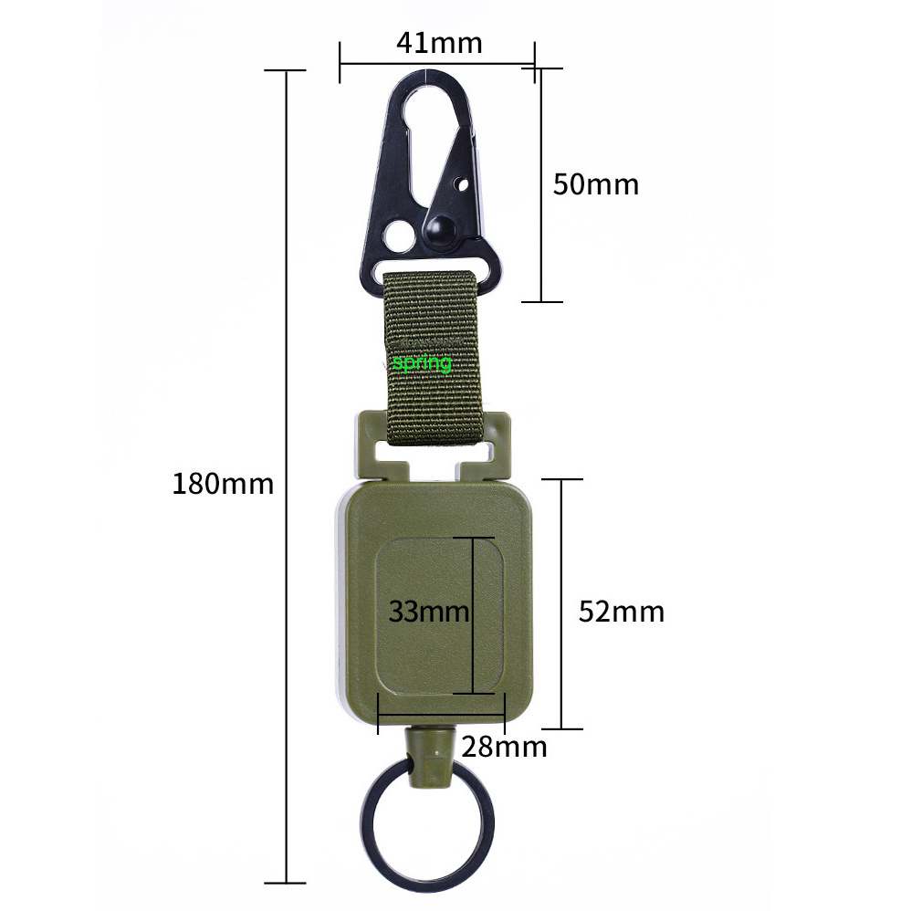 Retractable Carabiner Badge Holder with 23.6