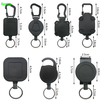 Retractable Keychain, Heavy Duty Carabiner Badge Holder, Fishing Tactical ID Badge Reel with 26inch Steel Retractable Cord