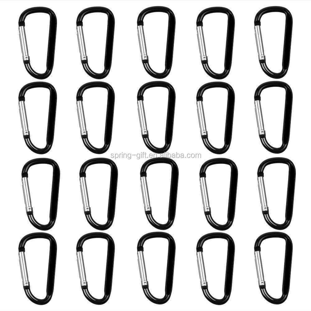 Outdoor survival tools Metal snap clip hooks aluminium carabiner hook for a key chain