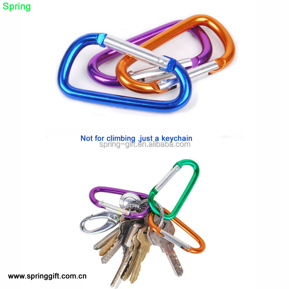 Outdoor survival tools Metal snap clip hooks aluminium carabiner hook for a key chain