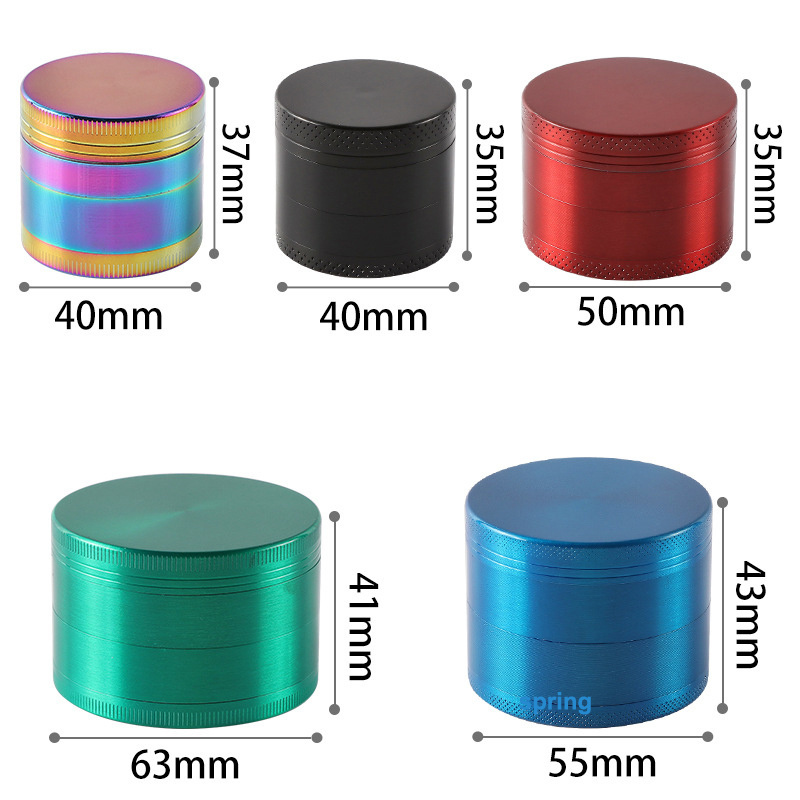 Wholesale Metal Zinc Alloy Tobacco  Grinder 4 Layers Premium Custom Dry Herb Grinder For Smoking Accessories