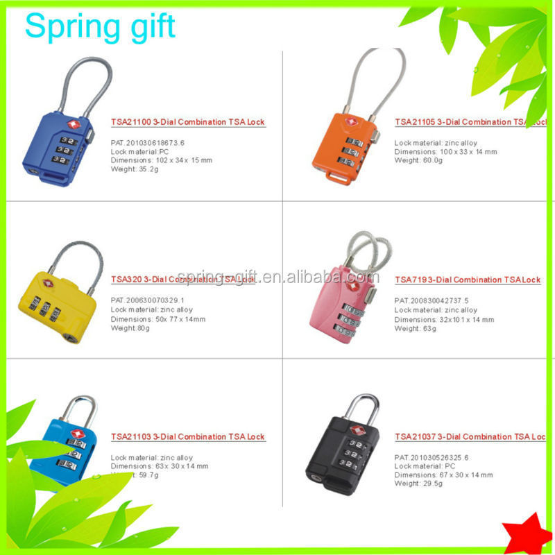 Quality Travel Luggage Travel backpacks Suitcase Cable Lock Combination TSA locks for luggage