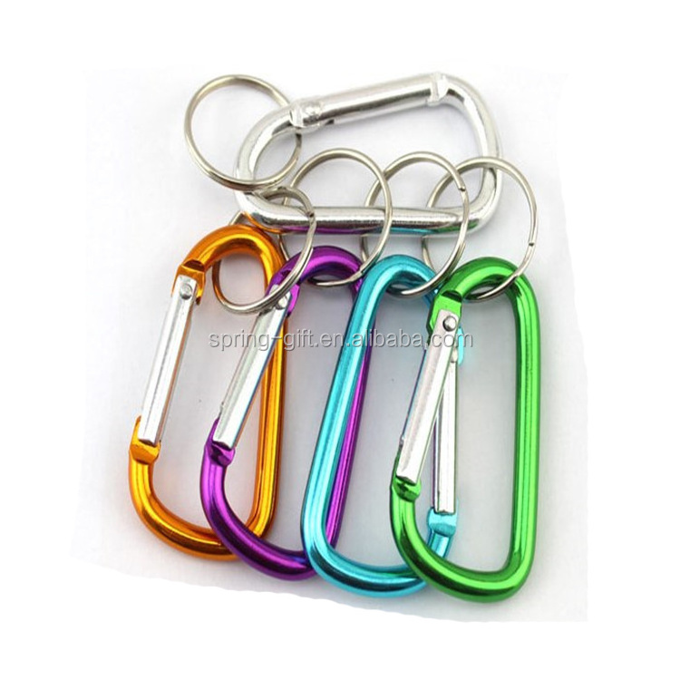 Outdoor survival tools Metal snap clip hooks aluminium carabiner hook for a key chain