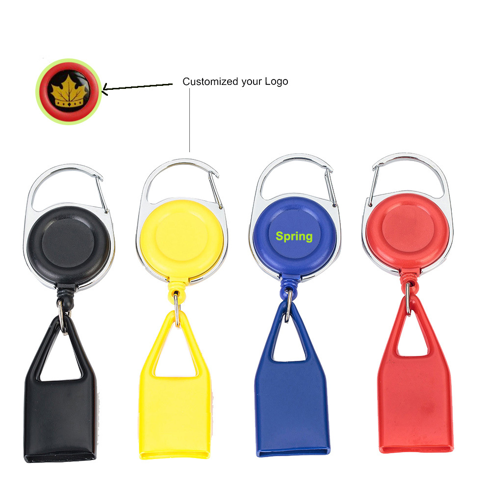 best sellers smoking Lighter Badge Holder clip Keychain Retractable Pull Reel  premium clip Leash