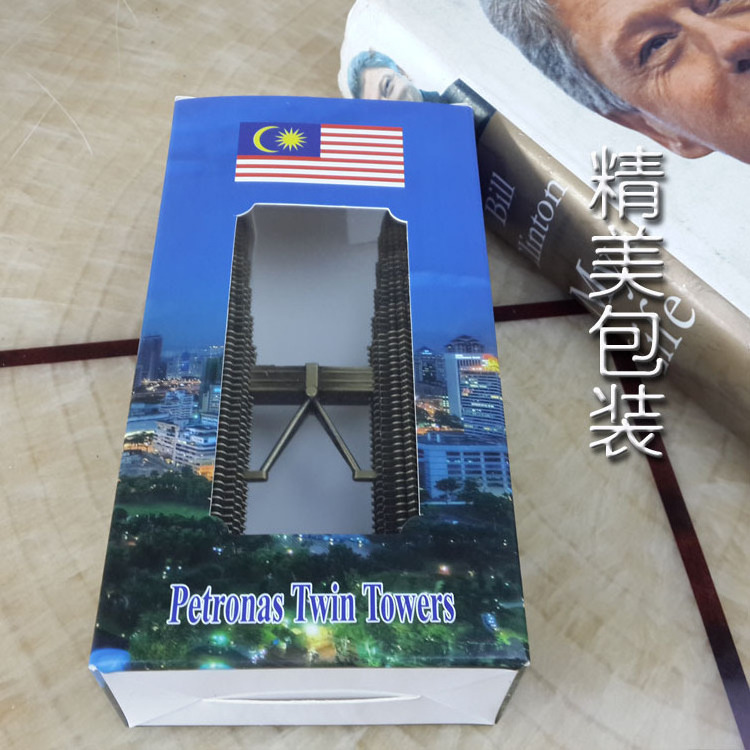 Metal  Home Shop Decoration Souvenirs Malaysia Souvenir Gift Twin tower Model