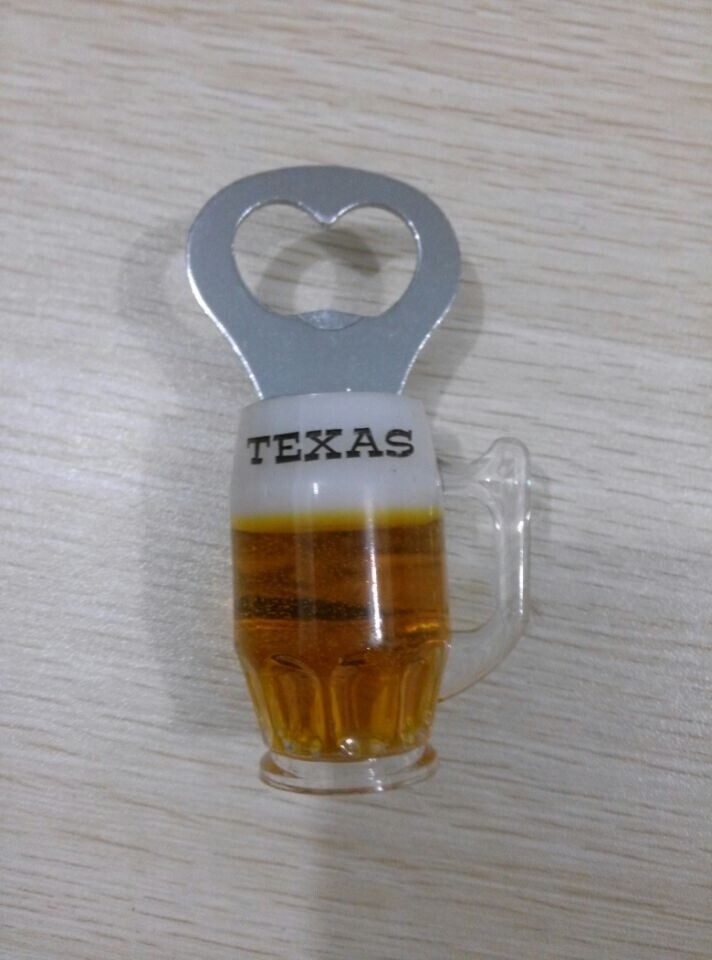 New style liquid input bottle beer cup shape bottle opener beer with magnet