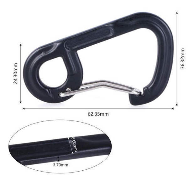 Heavy Duty Metal Carabiner Clip Promotional Bag Lanyard Keychain Spring Hook Safety Carabiner Hook For Outdoor