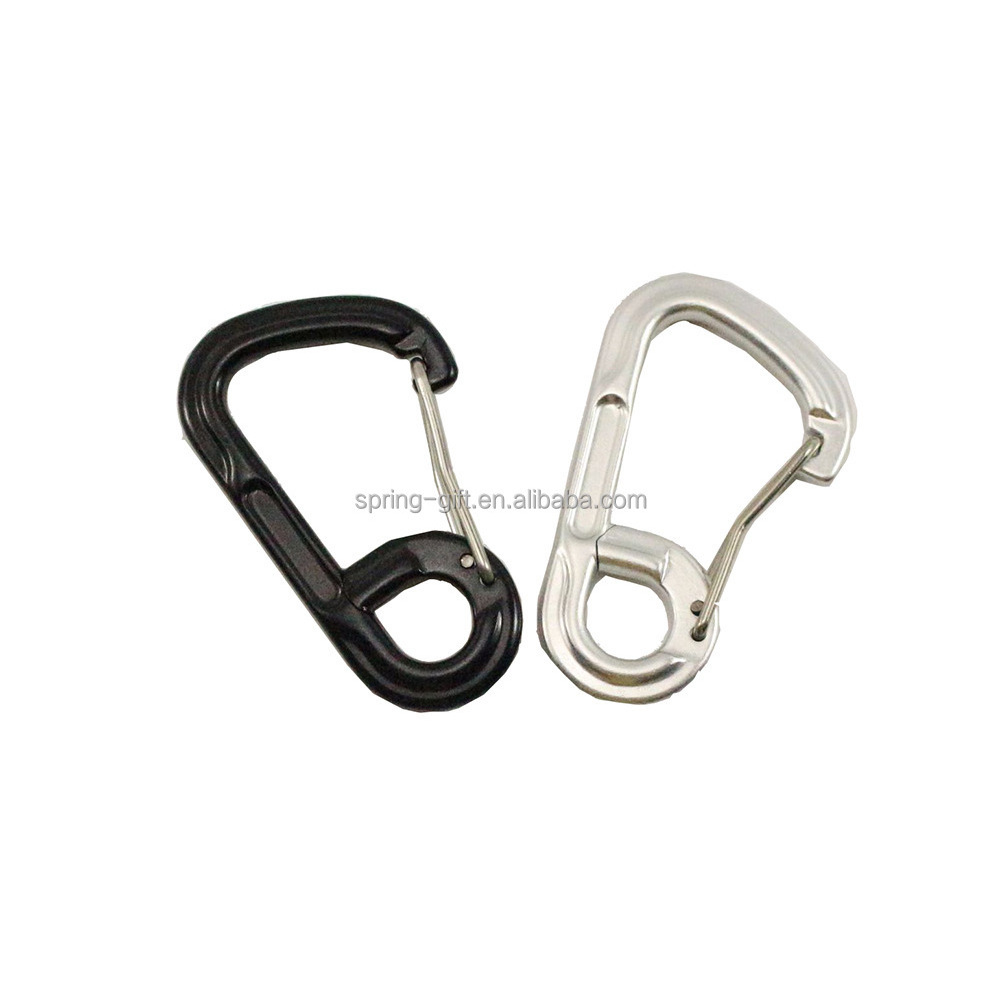 Heavy Duty Metal Carabiner Clip Promotional Bag Lanyard Keychain Spring Hook Safety Carabiner Hook For Outdoor