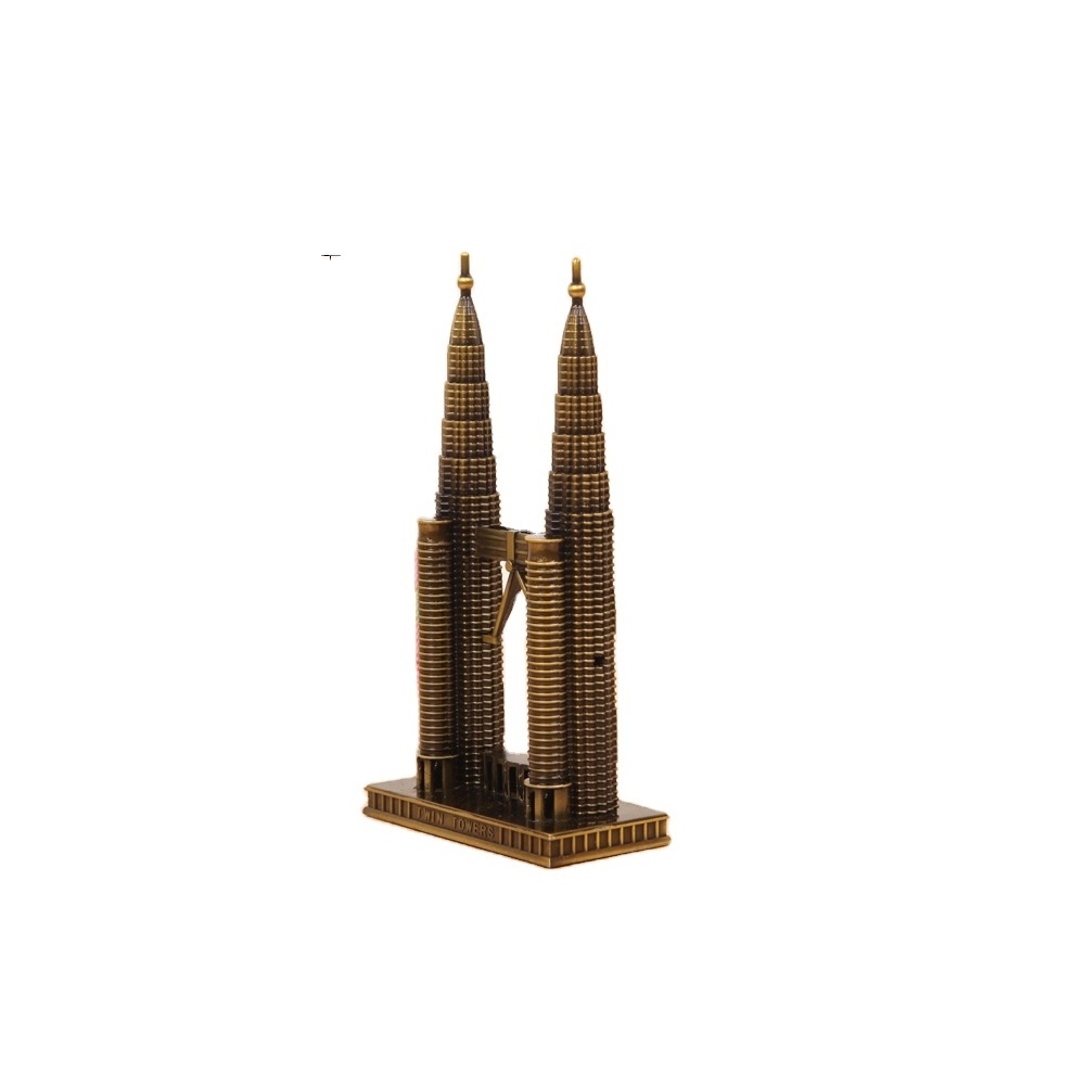 Metal  Home Shop Decoration Souvenirs Malaysia Souvenir Gift Twin tower Model