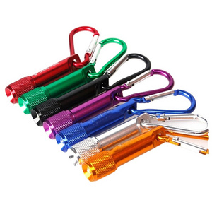 Quality Customized Aluminum Mini Led Light Torch Carabiner Keychain Flashlight With Key chain