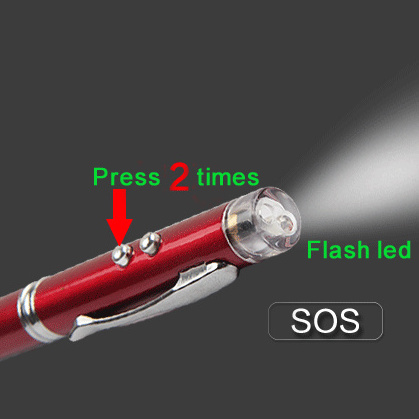 Quality flashlight troch Pointer light pen  multi function pen flash led teach pen