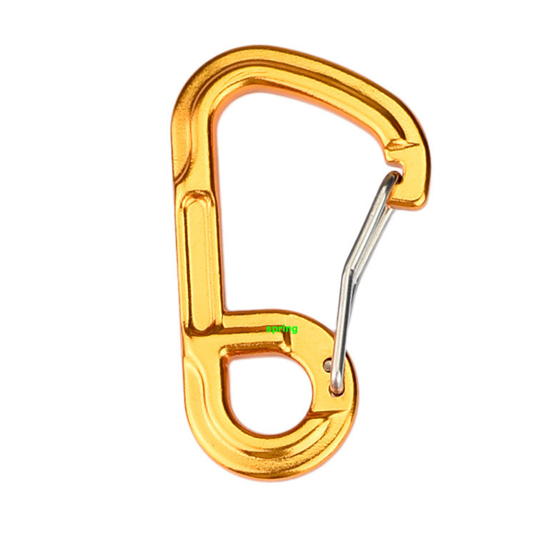 Heavy Duty Metal Carabiner Clip Promotional Bag Lanyard Keychain Spring Hook Safety Carabiner Hook For Outdoor