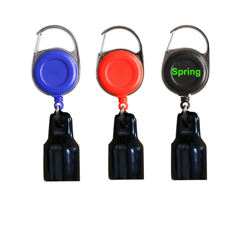 Carabiner Retractable Badge Reel Clipper Round Lighter Holder Customized Logo Premium Lighter Simplicity Leash Lighter Sleeve