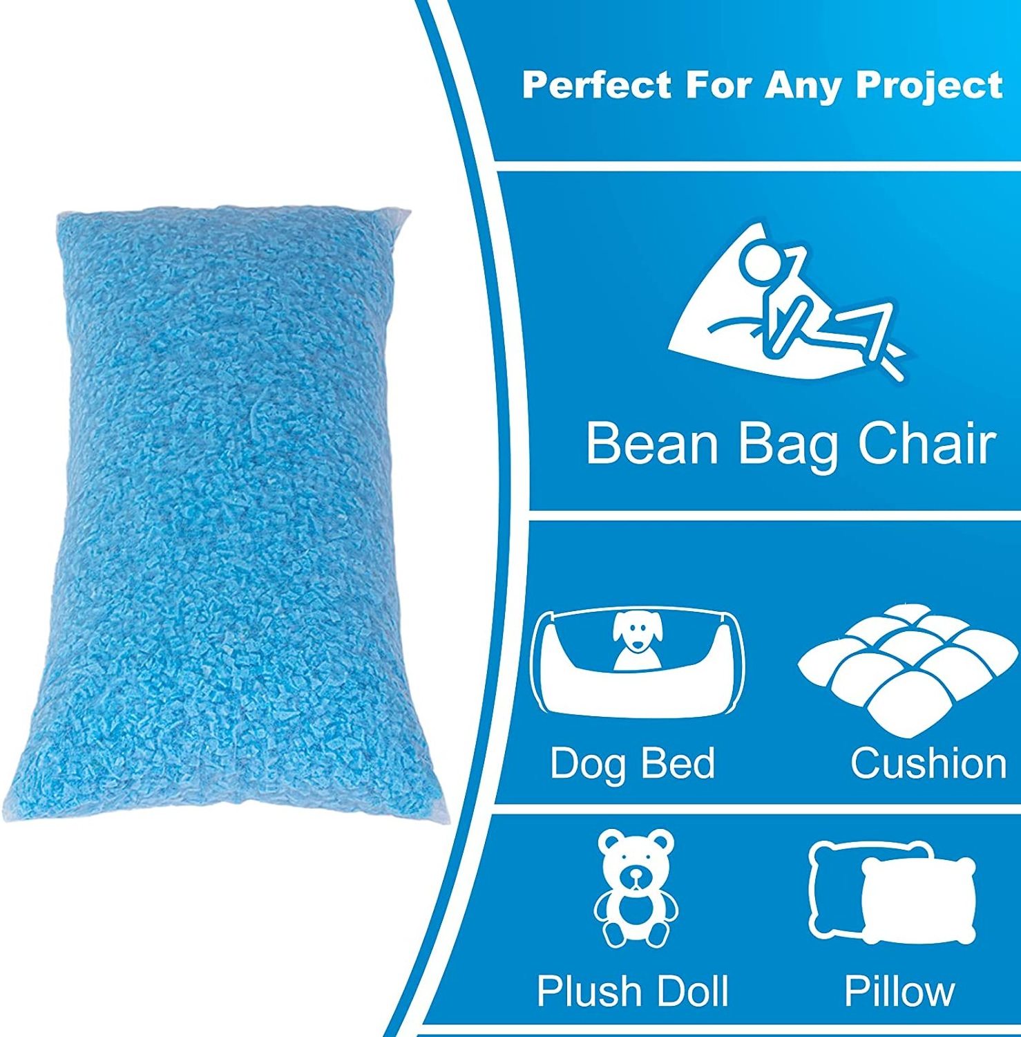 Factory Price Polystyrene Bean Bag Filler Foam Premium Shredded Memory Foam Filling for Pillow Soft Durable Foam Filler