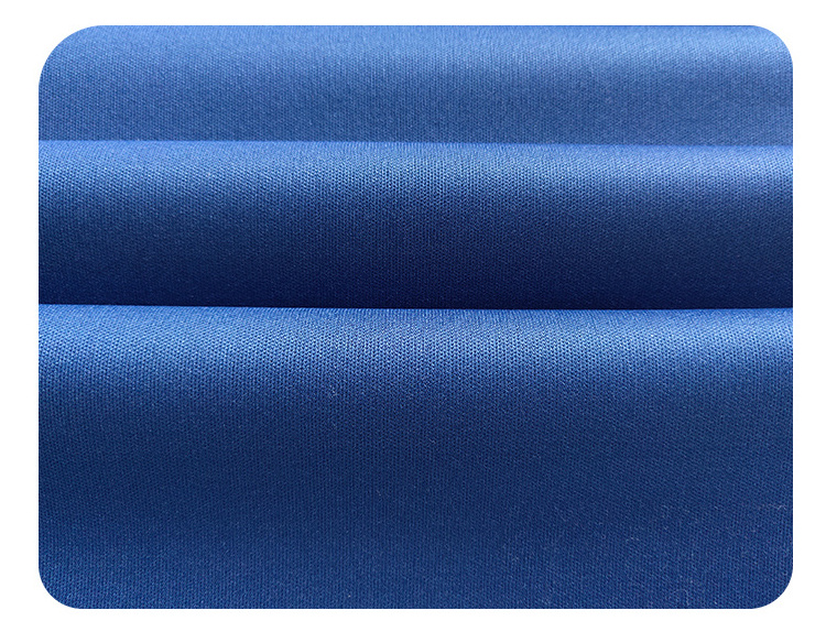 115gsm Blue Color Polyester Fabric 100% Polyester Waterproof Knitted Fabric