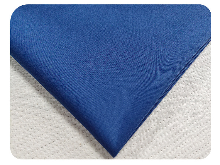 115gsm Blue Color Polyester Fabric 100% Polyester Waterproof Knitted Fabric