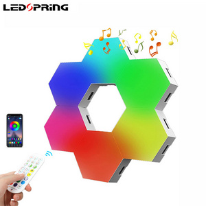 RGB Wall Lamp Music Sync LED Hexagon Light Smart APP Control Indoor Decoration Lighting For Gaming Room