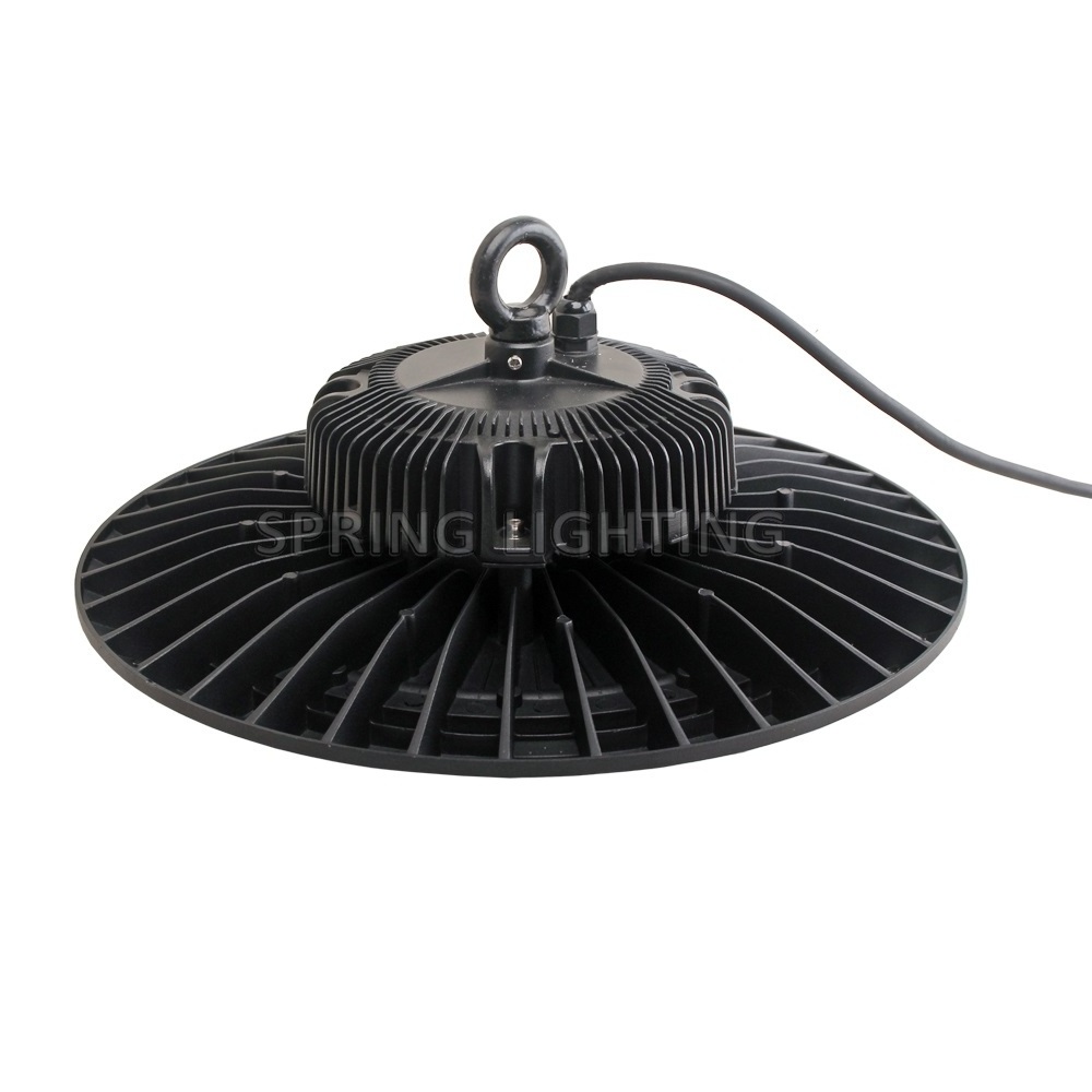 UL DLC LED High Bay Light 100W 150W UFO Hi Bay Lamp 4000K 5000K 5700K Black White Color Industrial Lighting