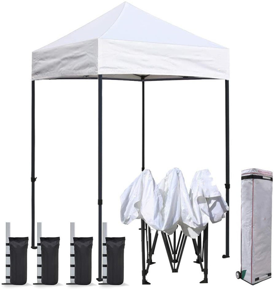 5x5 High Quality Pop Up Canopy Tent Gazebo with Sand Bags and Wheeled Bag