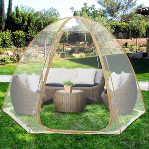 Large Weather Proof Pod Pop Up Tent 4-6 Person Bubble Soccer Tent Screen House Room Greenhouse Camping Tent Canopy Gazebo for