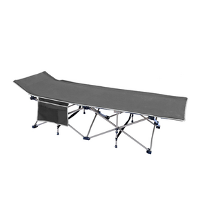 Outdoor Folding Camping Cot with Side Pocket