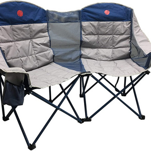 Outdoor 2 Person Beach chair Oversized Folding Double Loveseat Camp Camping Chair