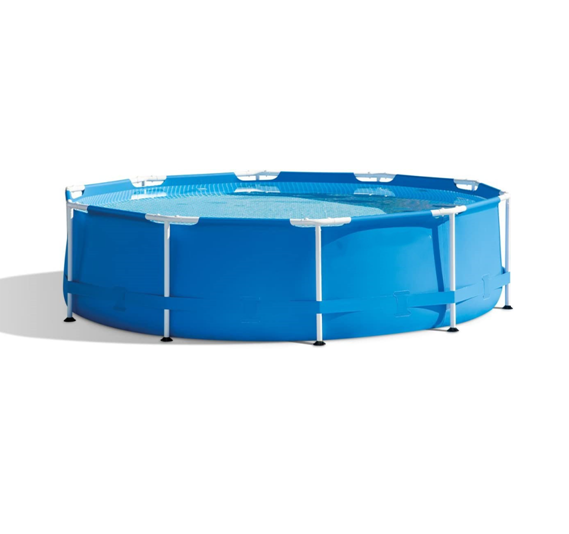 Large Round 10ft x 30in Metal Steel Frame Swing Pool with Cartridge Filter Pump