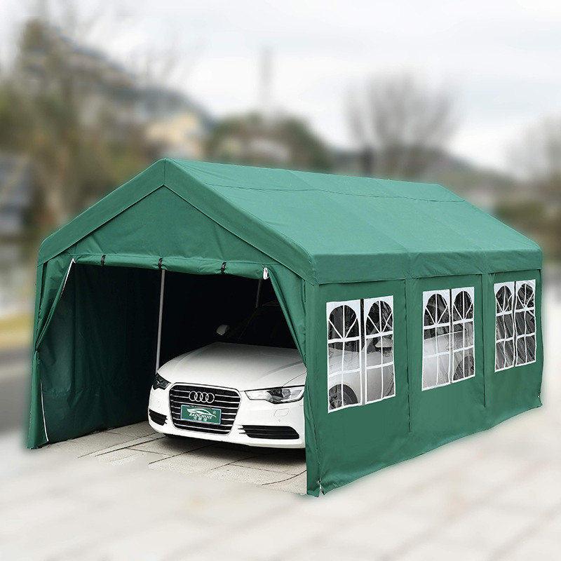 Waterproof Retractable Folding Car Garage Tent Heavy Duty Carport Extra Large Car Canopy for Patio Lawn and Garden