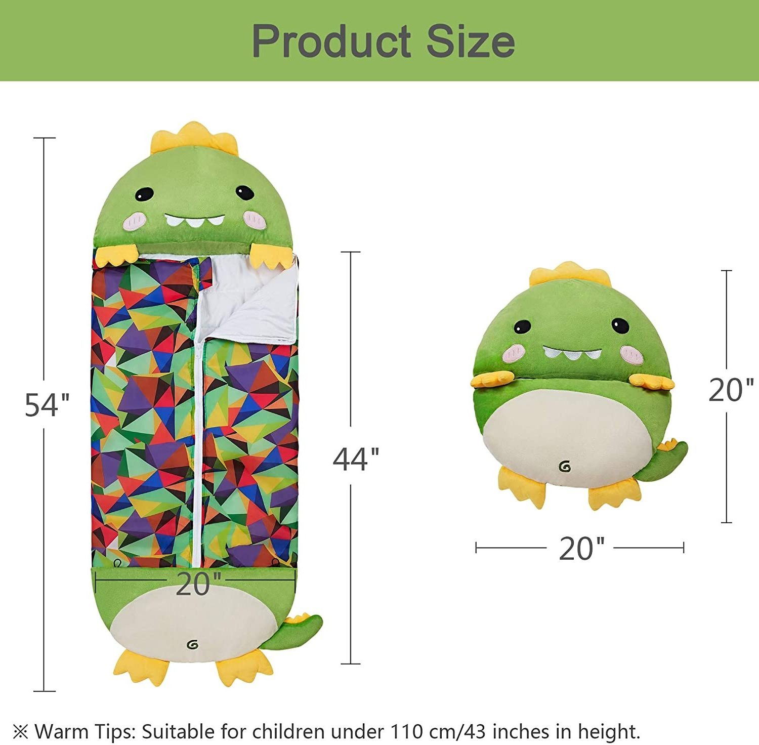 Cute Animal Cartoon Warm Kids Child Sleeping Bag for Girls with Pillow for All Season