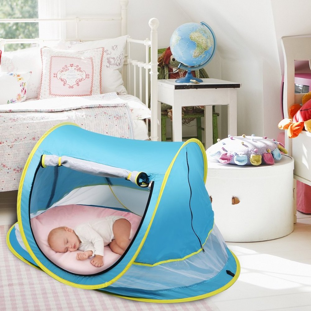 Portable Infant Travel Bed Cot Pop Up Beach Tent Baby Travel Crib with Mosquito Net