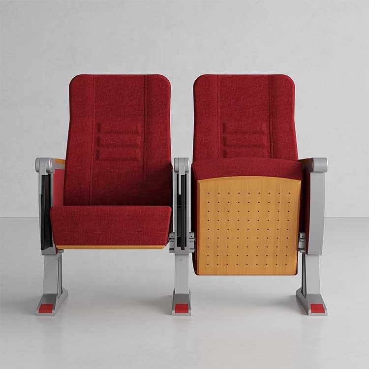 Modern Folding Auditorium Seat Theatre Seating With Metal Feet And Arms Church Pew