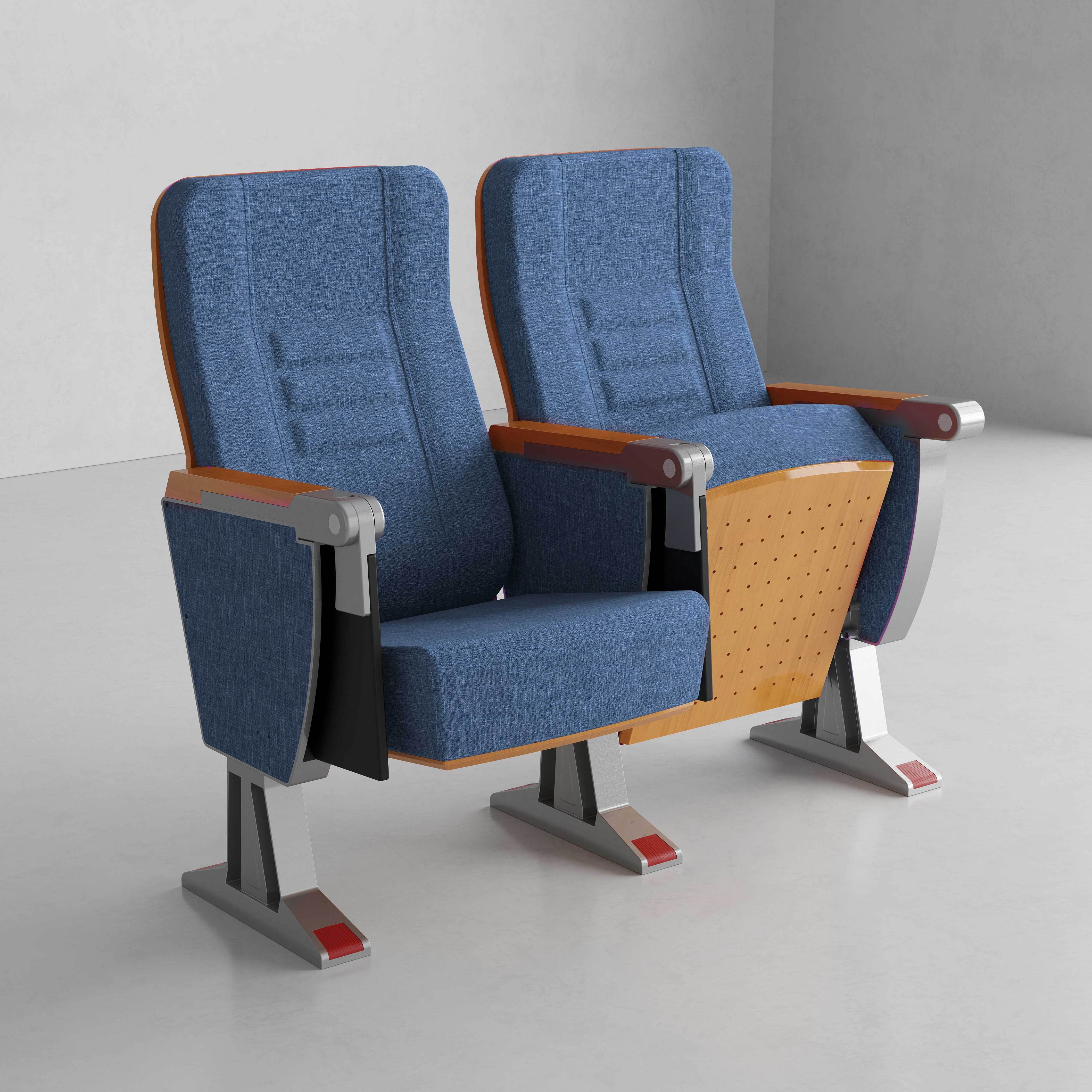 Modern Folding Auditorium Seat Theatre Seating With Metal Feet And Arms Church Pew