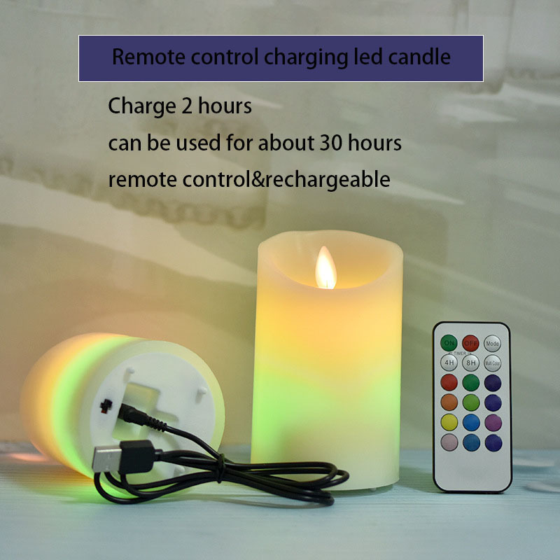 Moving Wick Flickering Flameless Electronic Battery Or Usb Rechargeable Led Candles With Moving Flame Flameless Led Candles