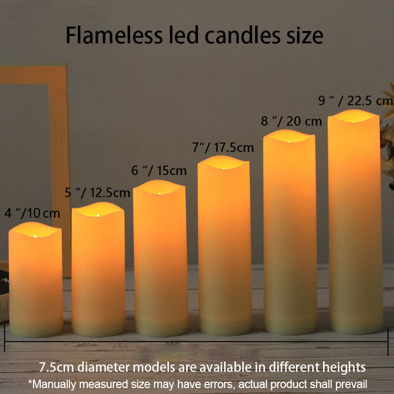 Wholesale Rechargeable Or Battery Model Party Flameless Candles Led Light Wax Candles With Remote Moving Flame