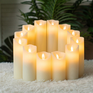 Faux Non Flammable Candle Moving Remote Flickering Flameless Led Light Artificial Fireplace Candles Rechargeable Electric Candle