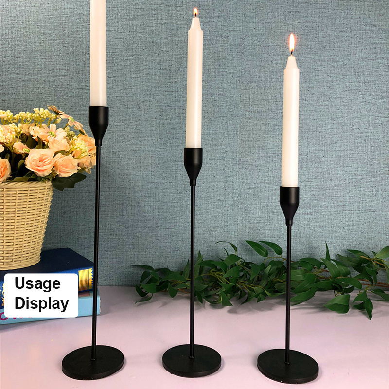 Bulk White& Ivory Drippless 20Cm&25Cm Tall Taper Dinner Candles Flameless Taper Candles For Wedding