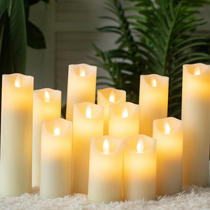 Moving Wick Flickering Flameless Electronic Battery Or Usb Rechargeable Led Candles With Moving Flame Flameless Led Candles