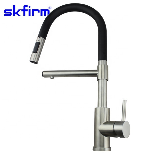 Single Handle Sink Mixer Tap SUS304 Pull Out Kitchen Faucet Brushed Kitchen Faucet Pull Down Water Tap