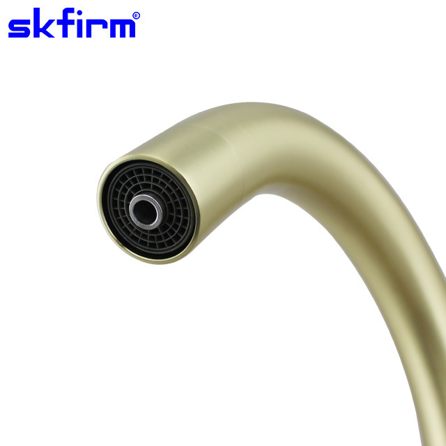 Kitchen Faucet 3 Way Brush Gold Kitchen Faucet Swan Boiling and Chilled Water Tap