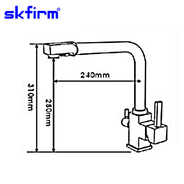 High Quality Eco Tri flow Tap Filter Three Way Faucet SK-3303