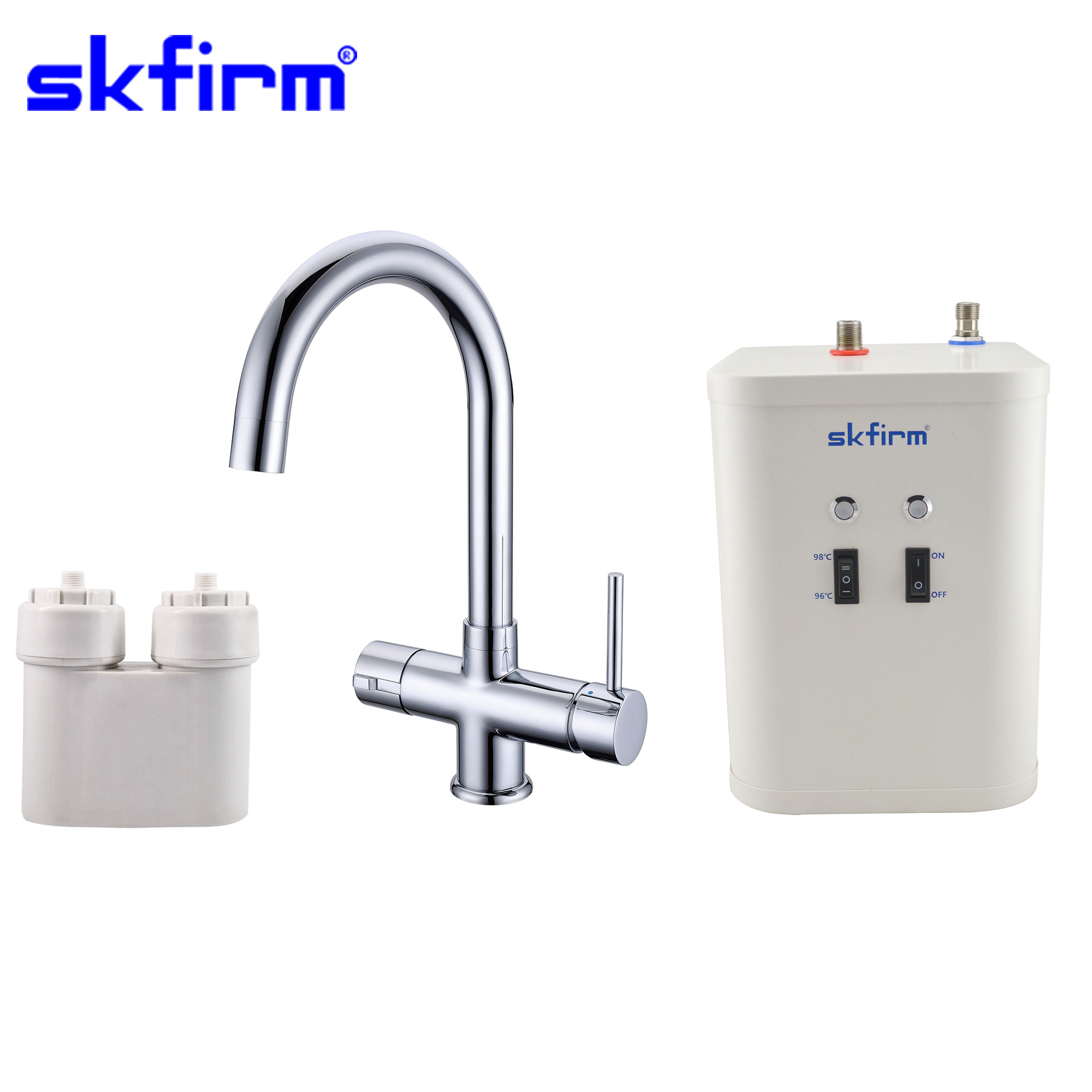 Instant Hot Water Dispensers with Boiling Water Tap and Hot and Cold Kitchen Mixer faucet