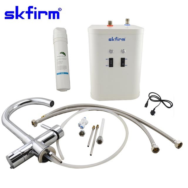 3 in one boiling water/hot/cold water Instant hot water tap heater with tank and filter instant hot water faucet