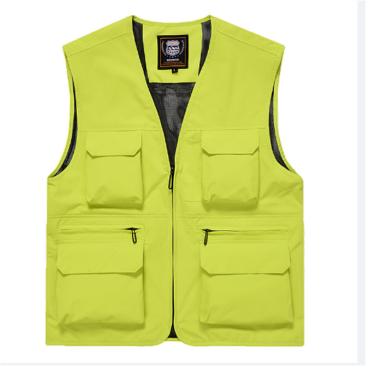 Wholesale Men's Utility Cargo Vest Outdoor Fishing Safari Travel Work Photo Vest with Pockets Summer Cooling Vest