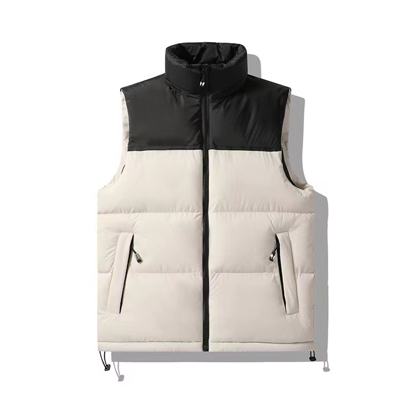 Autumn and Winter Down Cotton Vest Men's Coat Thickened Warm Korean Version of the Trend Color Matching Vest For Men