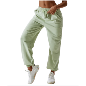 High Quality Casual Loose Elastic High Waist Sports Pant Solid Color Jog Pant