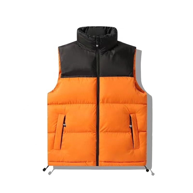 Autumn and Winter Down Cotton Vest Men's Coat Thickened Warm Korean Version of the Trend Color Matching Vest For Men