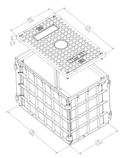 road chamber lid smc frp Fiberglass Reinforced Composite Access Manhole Chamber