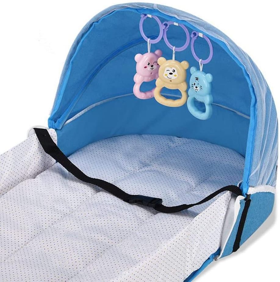 Soft Foldable Travel Cot Infant Newborn Portable Baby Crib Bed for Outdoor Shopping Camping Travel