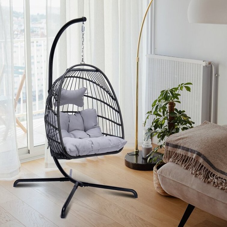 Outdoor Indoor Hammock Swing Egg Chair with Stand